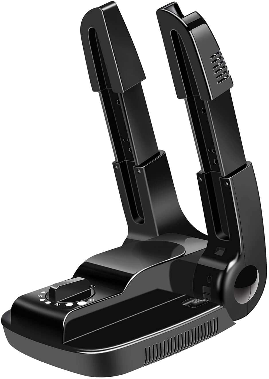 Introduces the overall form factor, portability, and core category of the item as a boot and glove dryer warmer.