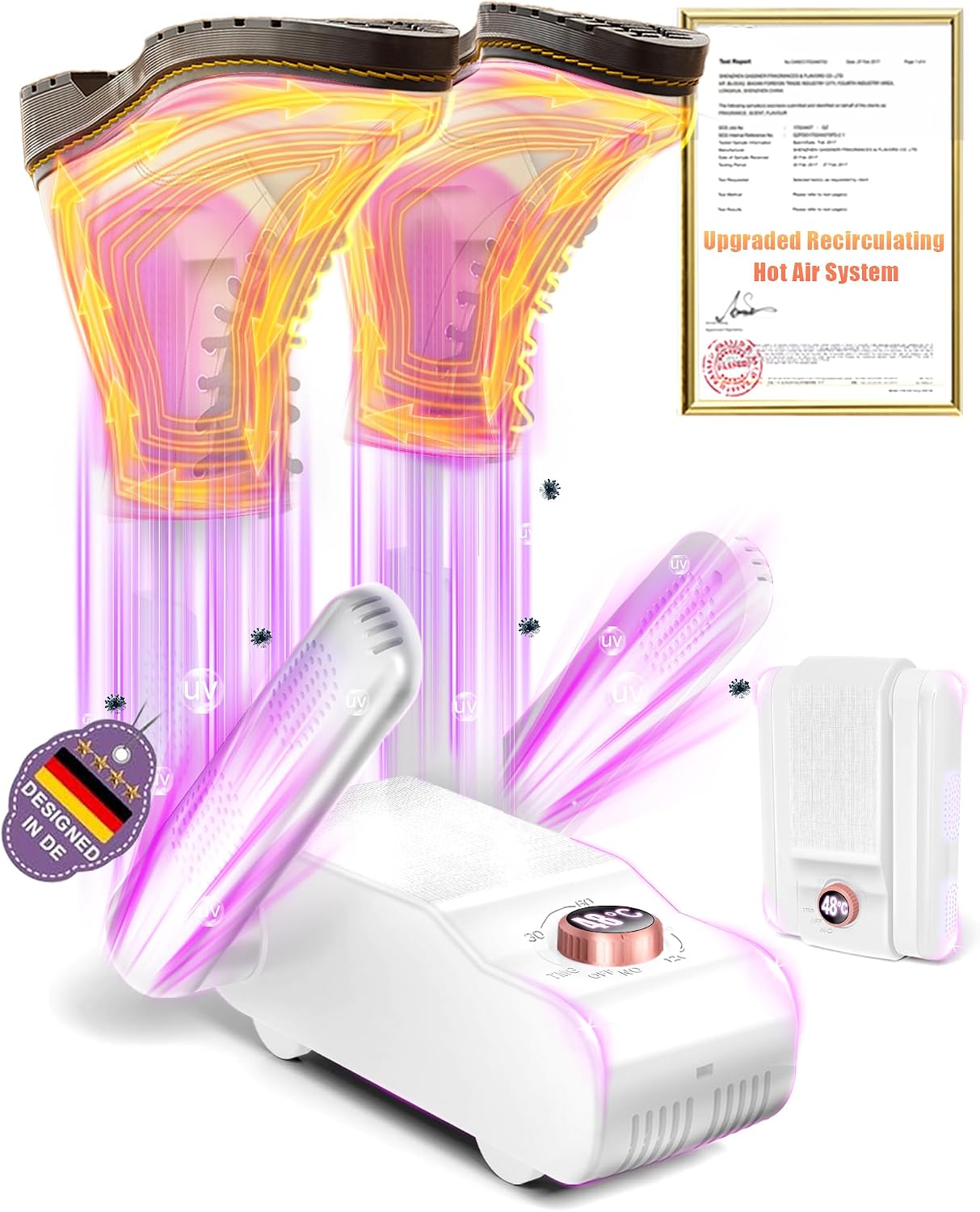 5.0 Upgraded Boot Shoe Dryer【500W German Super Motor】White