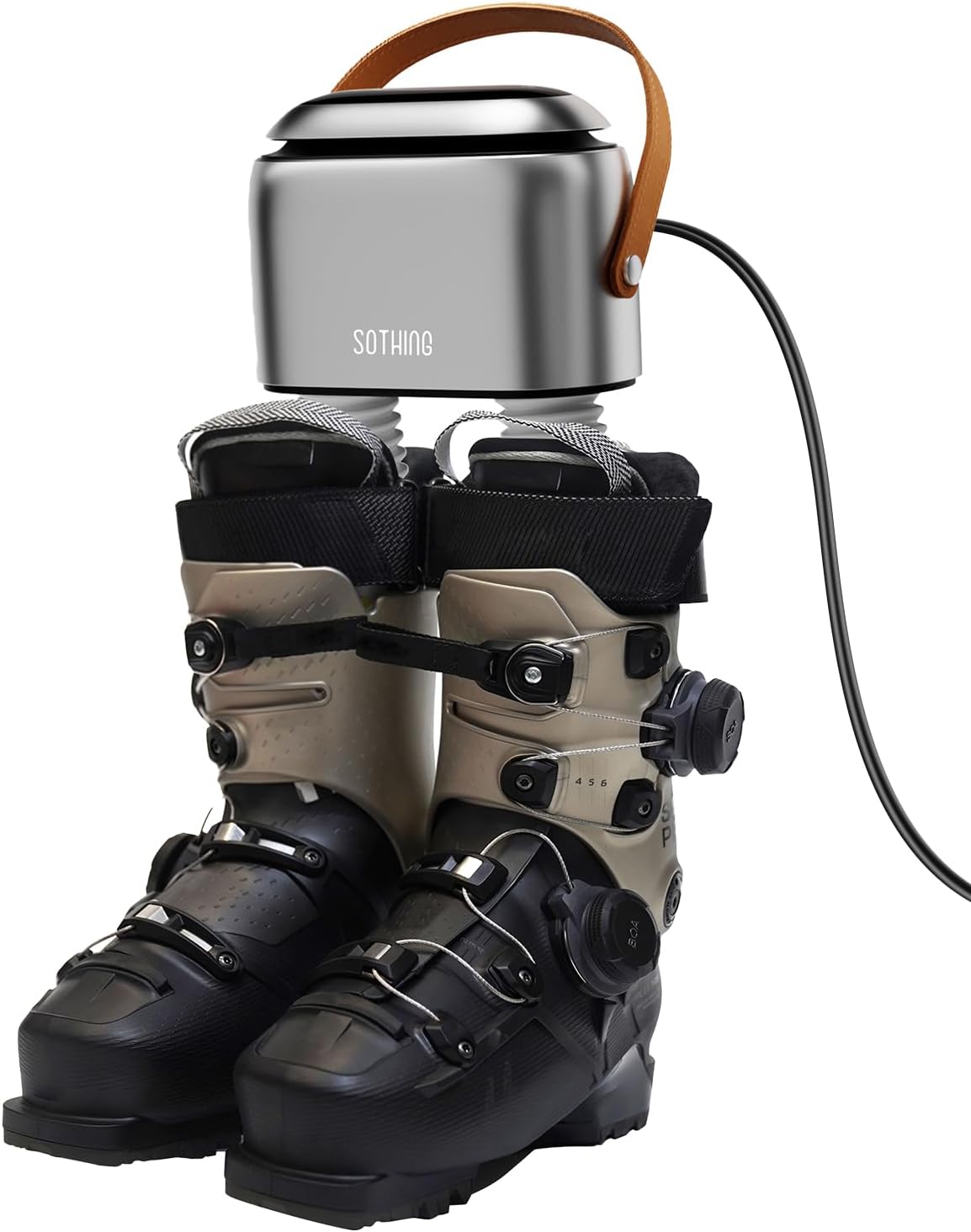 Sothing Boot Dryer, 11.8 In Extendable Hoses, 3 Heat Levels, 1-9H Timer | 95W Dual-Fan Airflow, Ozone Freshening Mode, For Work Boots, Ski Boots, Rain Boots, Sneakers And Gloves, Auto Shut-Off