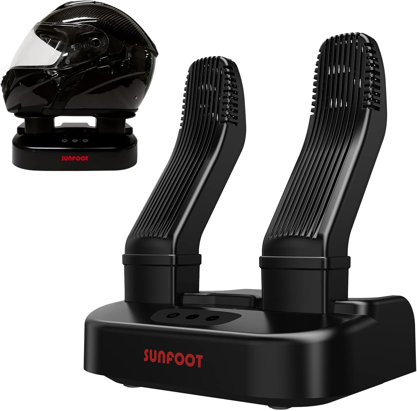 Highlights the overall design, freestanding form factor, and premium-first impression of the dryer.
