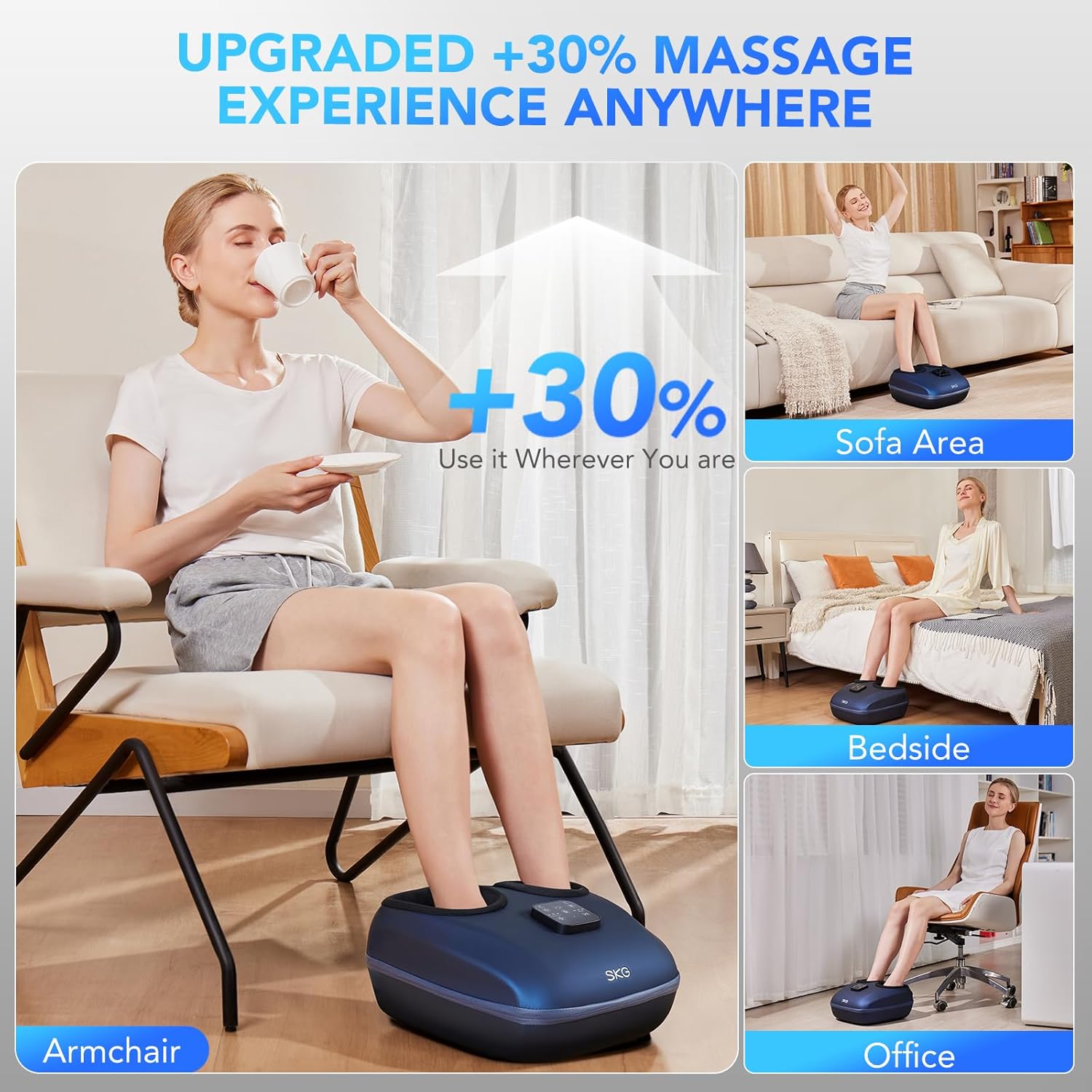 How the unit is built, including the foot entry area and the physical structure of the massage chambers.