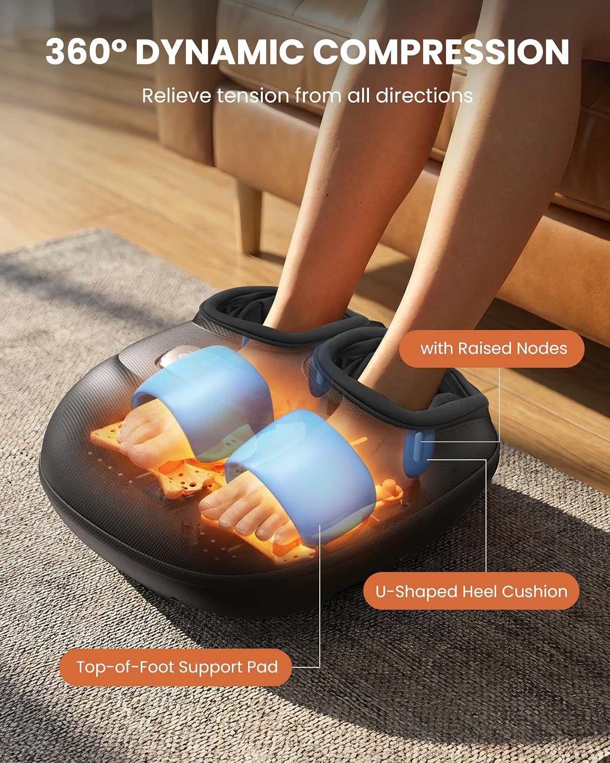 Cili 2026 Upgraded 4-In-1 Heated Foot Massager With Shiatsu, Compression & Vibration, Gifts For Women Men,Feet Massager Machine With Remote Control, Deep Kneading, Fits Big Feet 14 Men