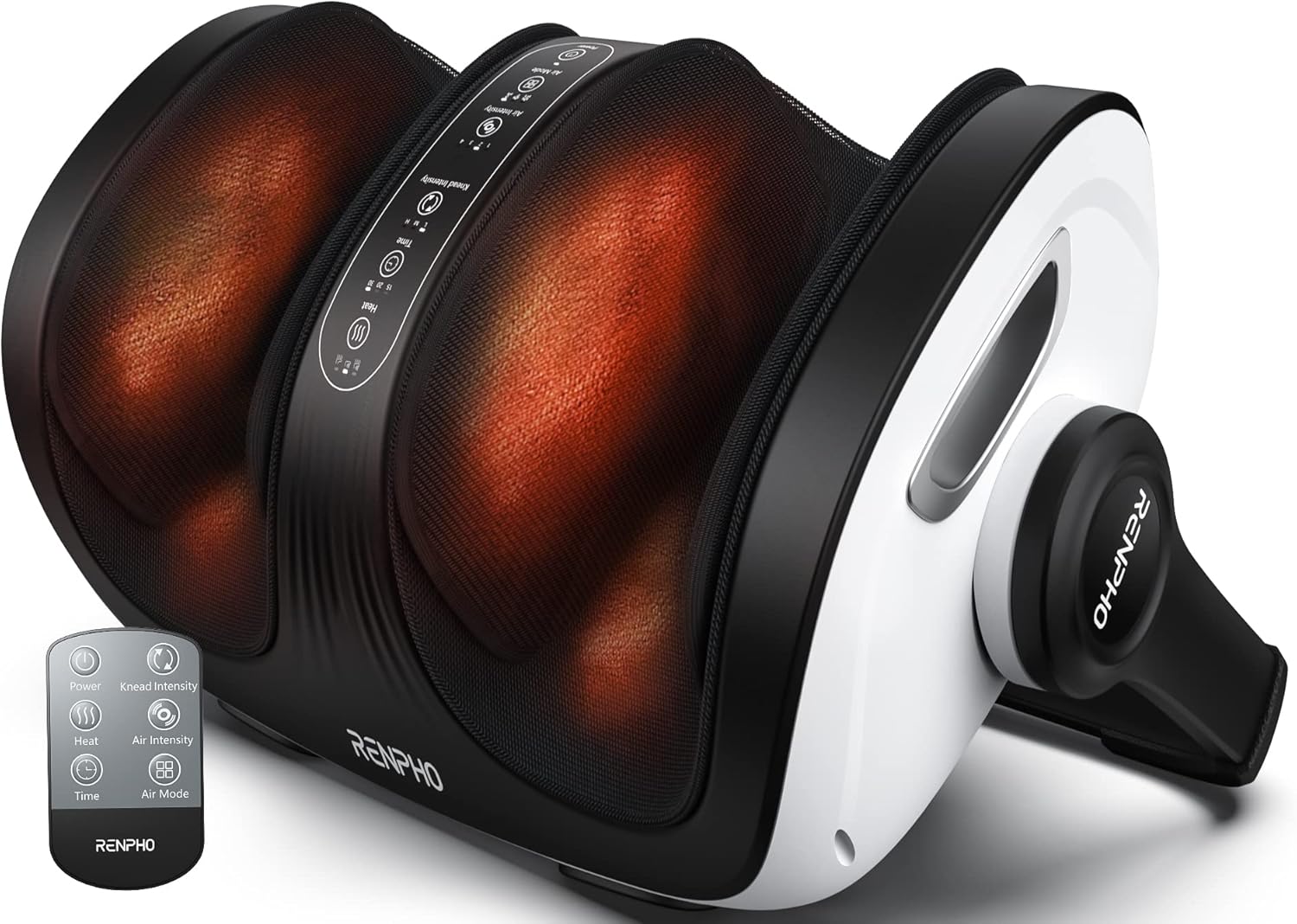 Renpho 4-In-1 Customizable Electric Shiatsu Foot & Calf Massager With Heat | 3 Modes & 4 Levels Compression Massage For Tired Feet, 3 Modes Timing, Fsa Eligible Hsa, Gifts For Women & Men, Size 14