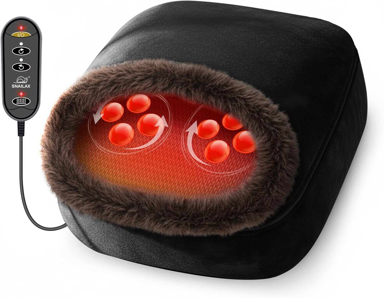 Snailax 2-In-1 Shiatsu Foot And Back Massager With Heat - Kneading Foot Warmer, Electric Feet Massage, Massagers For Back,Leg, Gift For Women Men