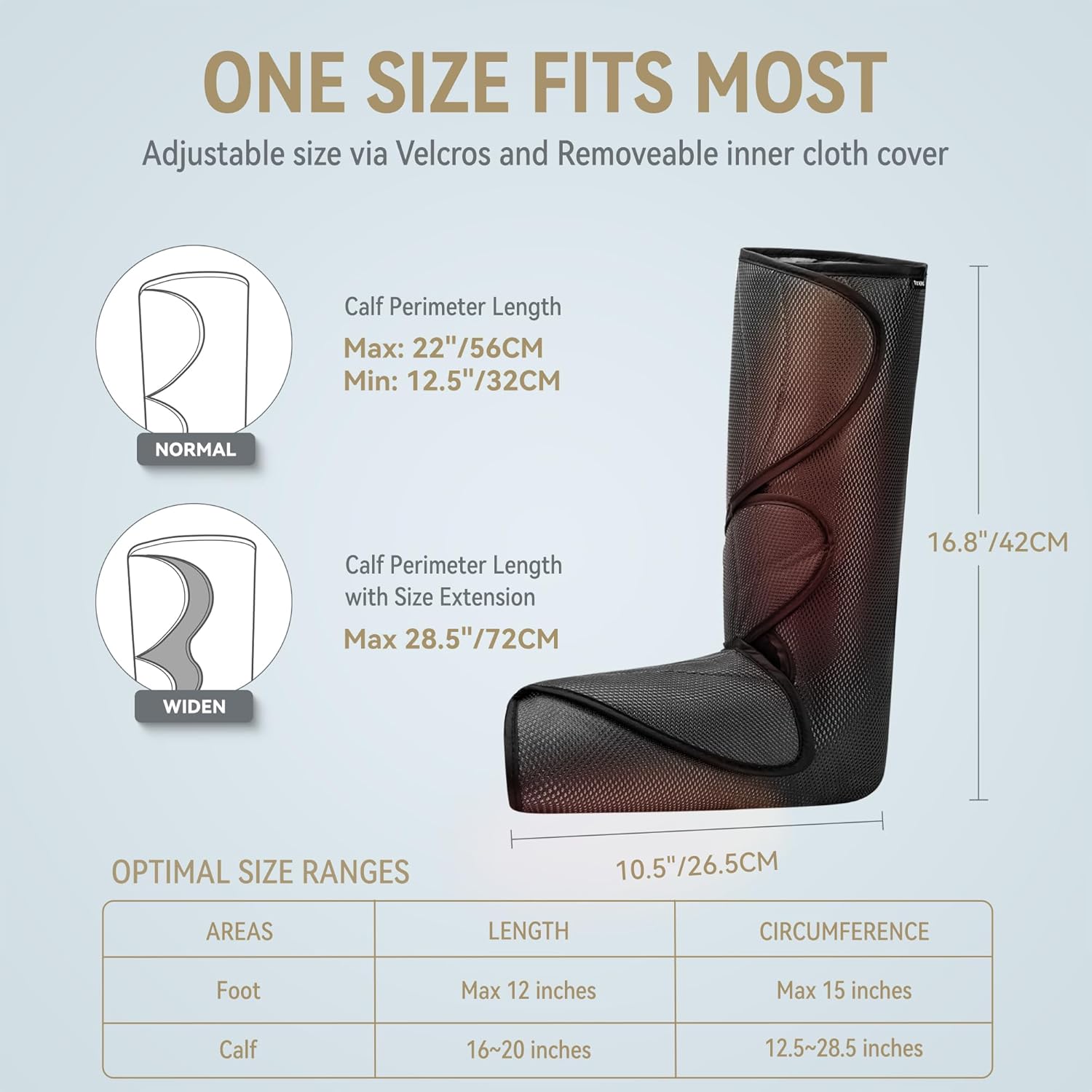 Fit King Air Compression Leg And Foot Massager With Heat For Circulation And Pain Relief Helpful For Swollen Legs Edema Rls - Great Gift For Women Mom