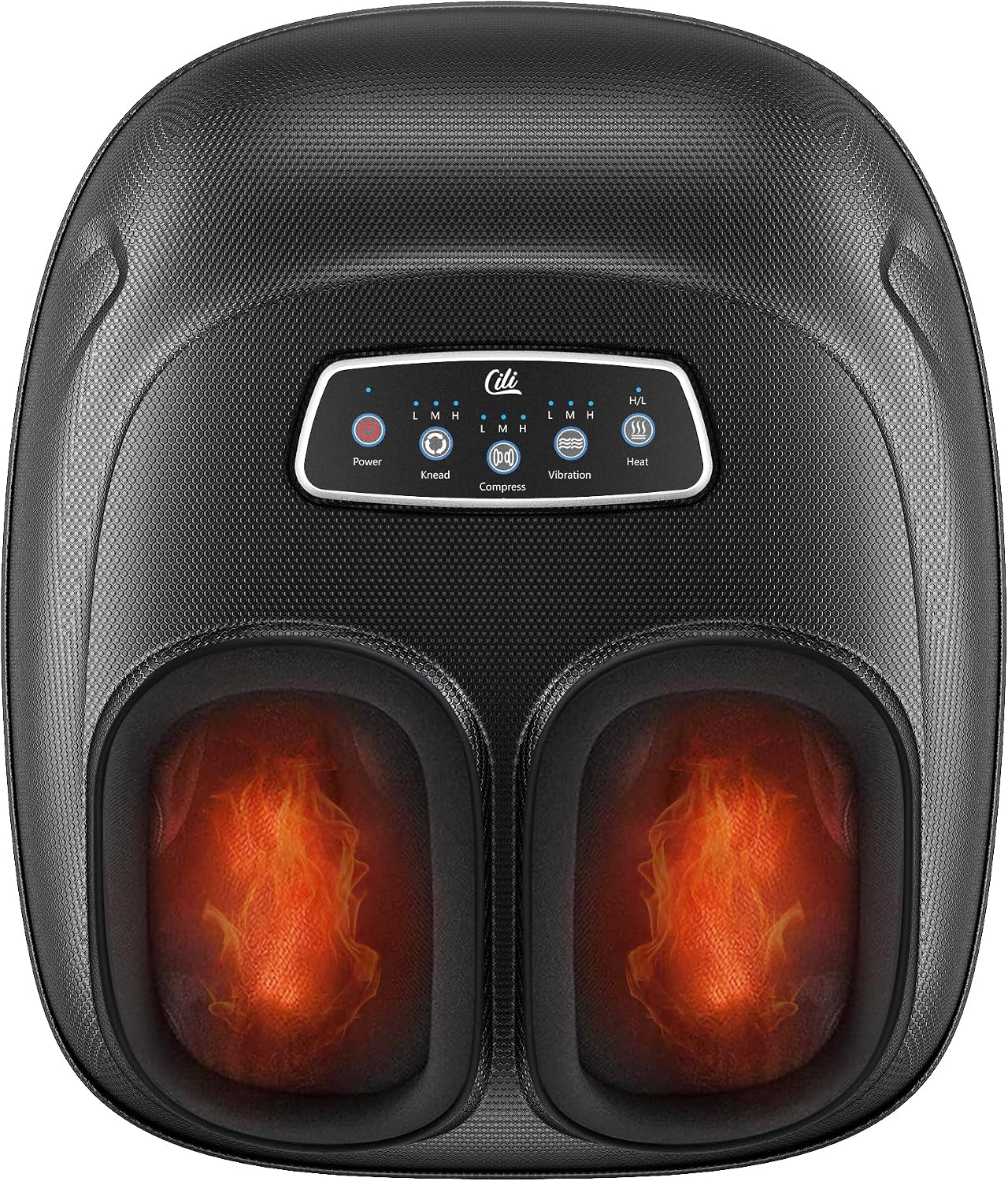 Cili Foot Massager With Heat, Shiatsu Foot Massager With Vibration | Deep Kneading And Compression For Tired Feet And Plantar Fasciitis Comfort; Under-Desk Foot Massage Machine;Fsa Eligible Hsa