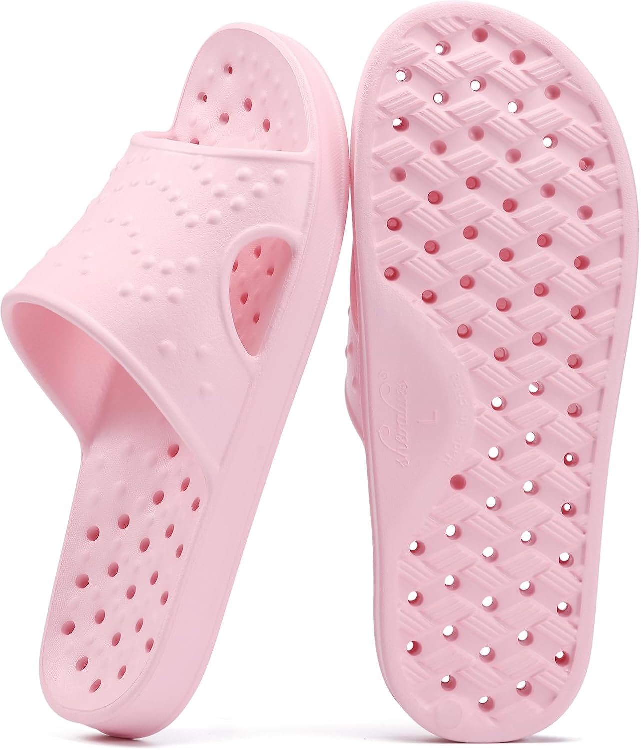 Shevalues Quick Drying Shower Shoes For Women Men With Arch Support | Lightweight Pool Slides With Drain Holes Comfortable Beach Slipper Sandals For Gym College Dorms