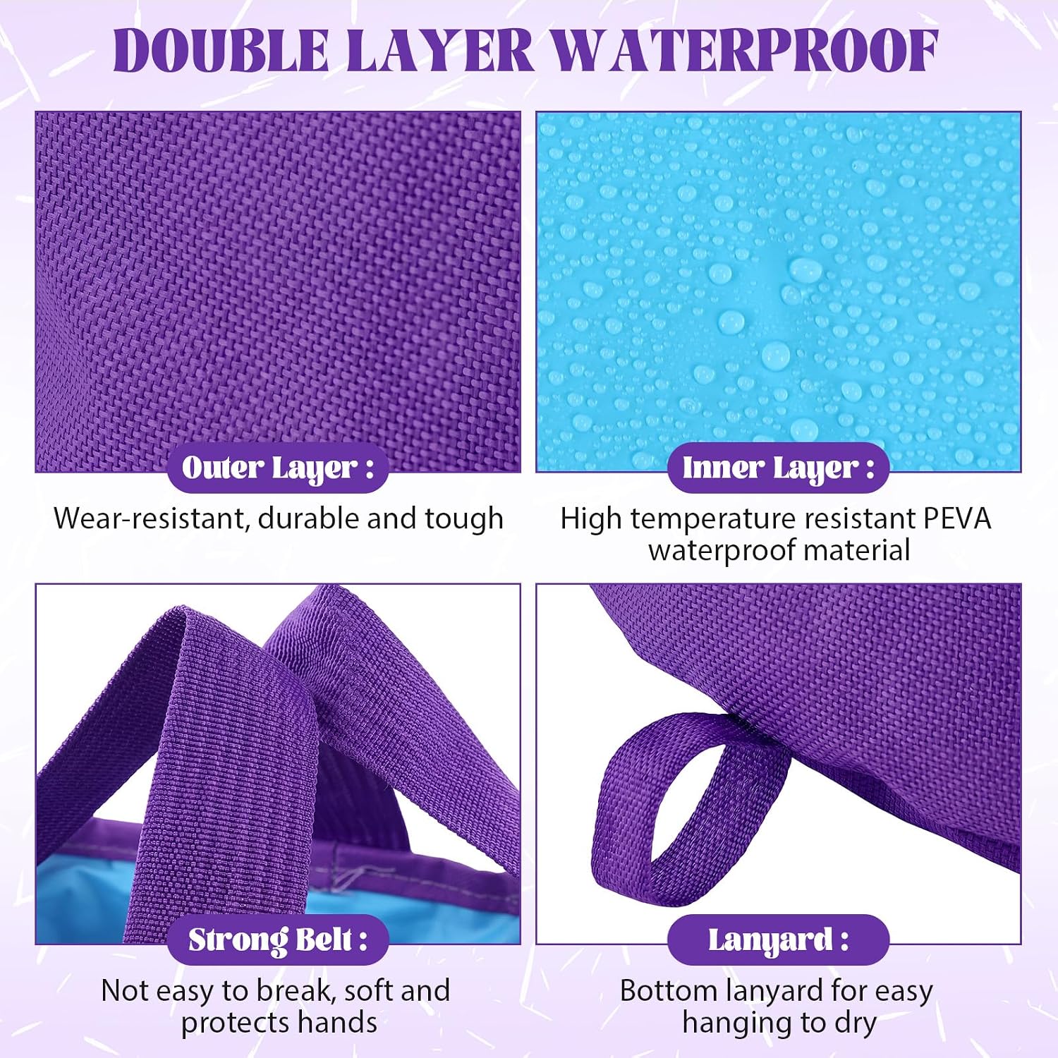 Draws attention to included accessories and material quality cues such as the foldable design and fabric texture.