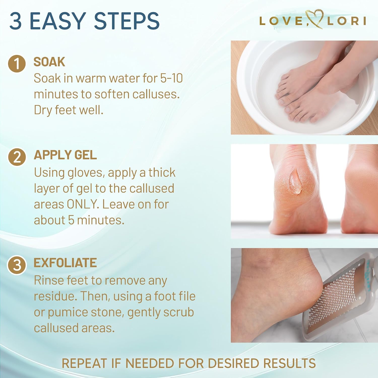 Controlled application, reduced mess, and targeted treatment on thick callus areas.