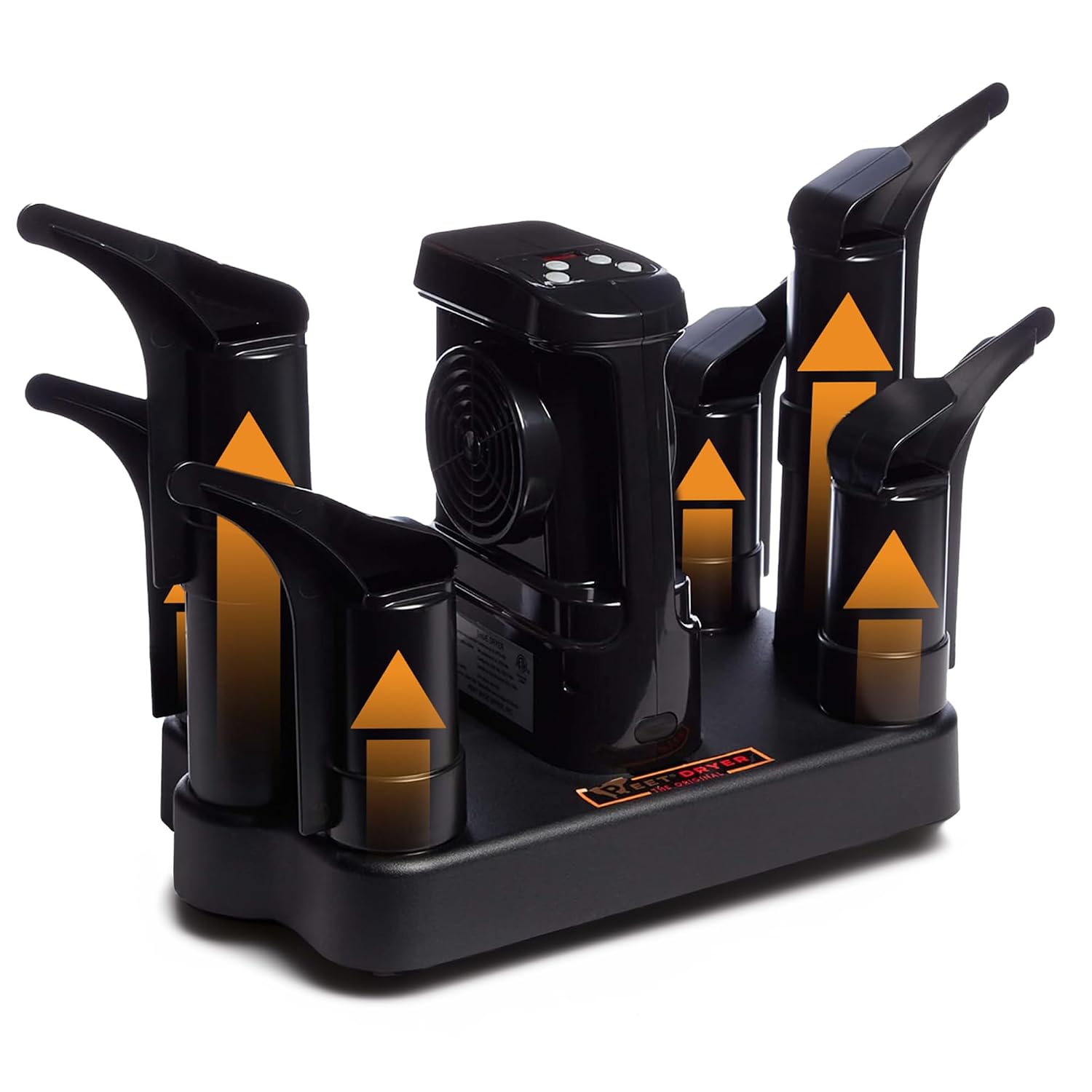 Peet Family Electric Boot & Shoe Dryer For 3 Pairs, 6 Dryports | Dries Multiple , No Rotating, Silent & Always-On, For Ski & Work Boots, Kids Shoes, Made In Usa
