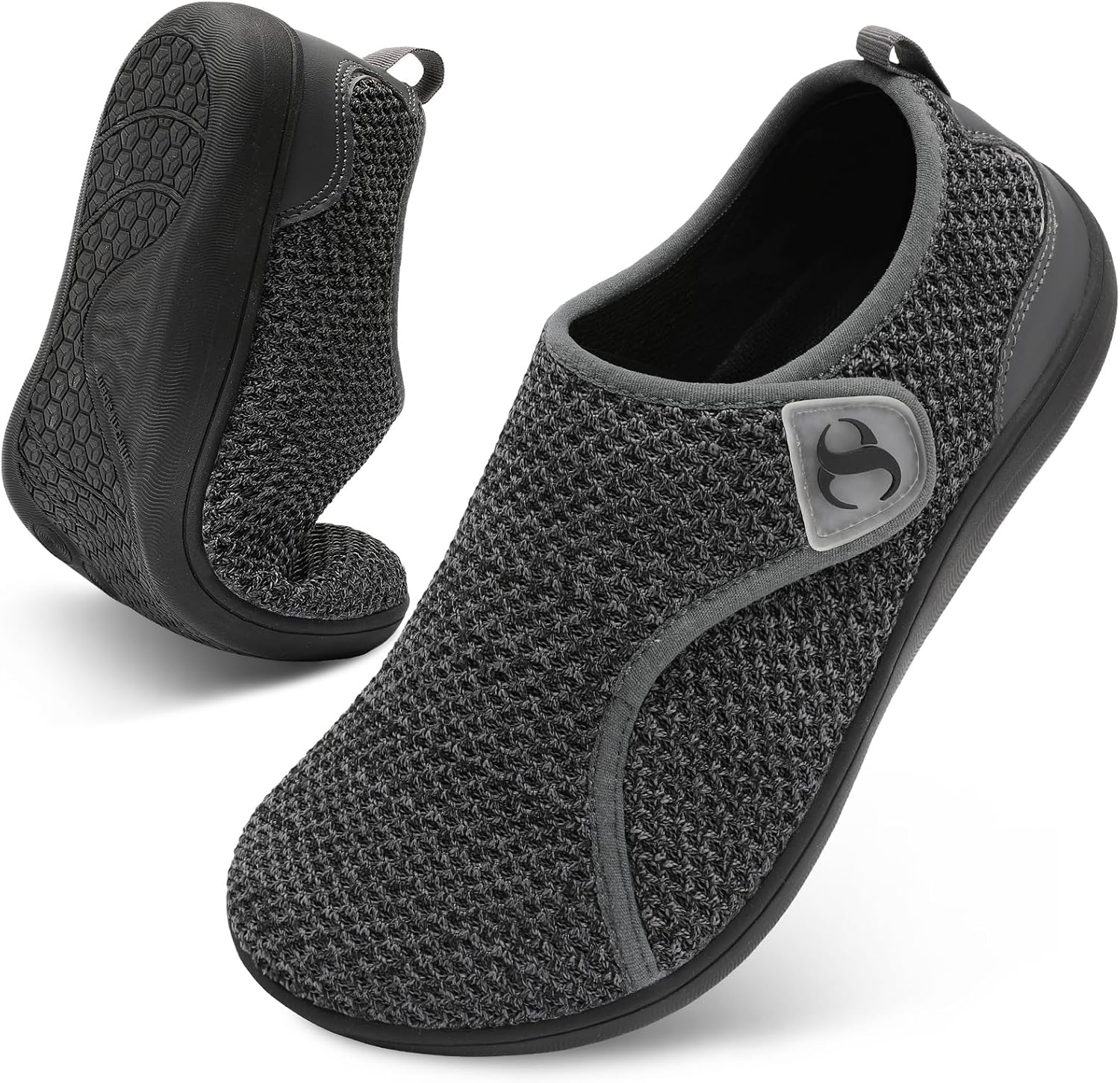 This image best communicates the overall design, comfort-oriented silhouette, and easy-adjust fit.