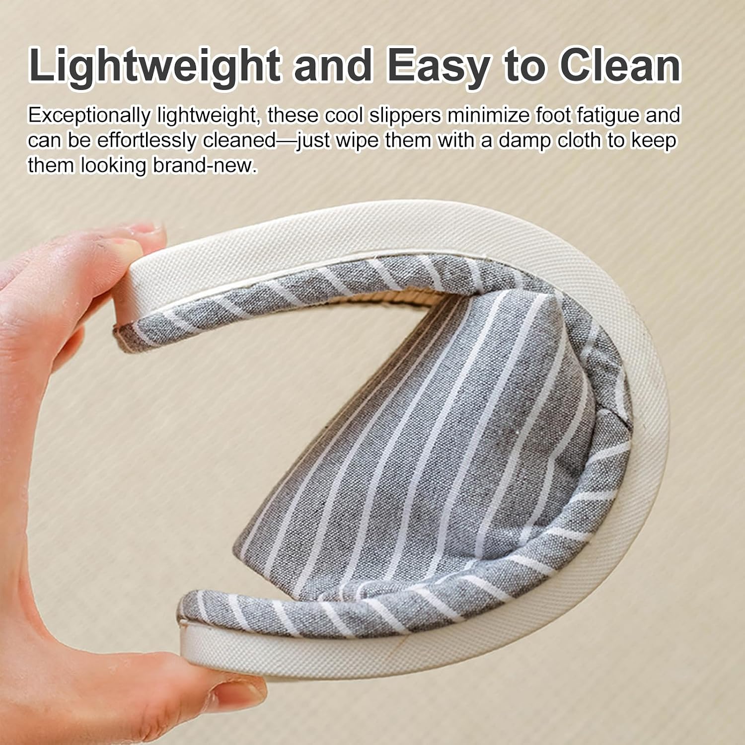 Helps readers understand cushioning, structure, and how slim or substantial the slippers appear on foot.