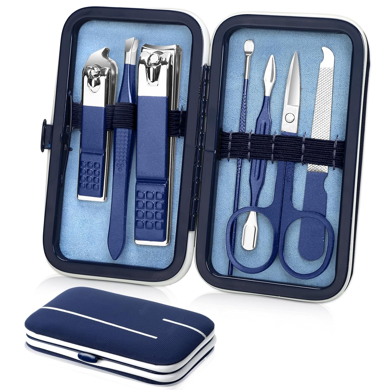 Aceoce Travel Manicure Set Pedicure Kit Nail Clippers Set Grooming Kit | Stainless Steel Nail Clippers Nail Tools With Travel Case Manicure Pedicure Set Professional Nail Care Kit Gifts For Men
