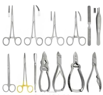 13-Piece Professional Podiatry Instrument Set – Surgical Grade Stainless Steel Chiropody & Foot Care Kit