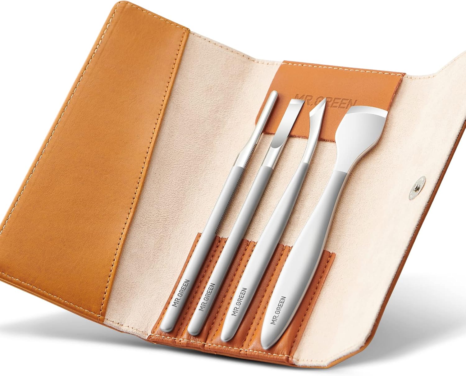 Mr.green Pedicure Knife Set Professional Ingrown Toenail Clippers Foot Care Tools Stainless Steel Nail Cuticle Nippers Remover Kits (4 Pcs Set)