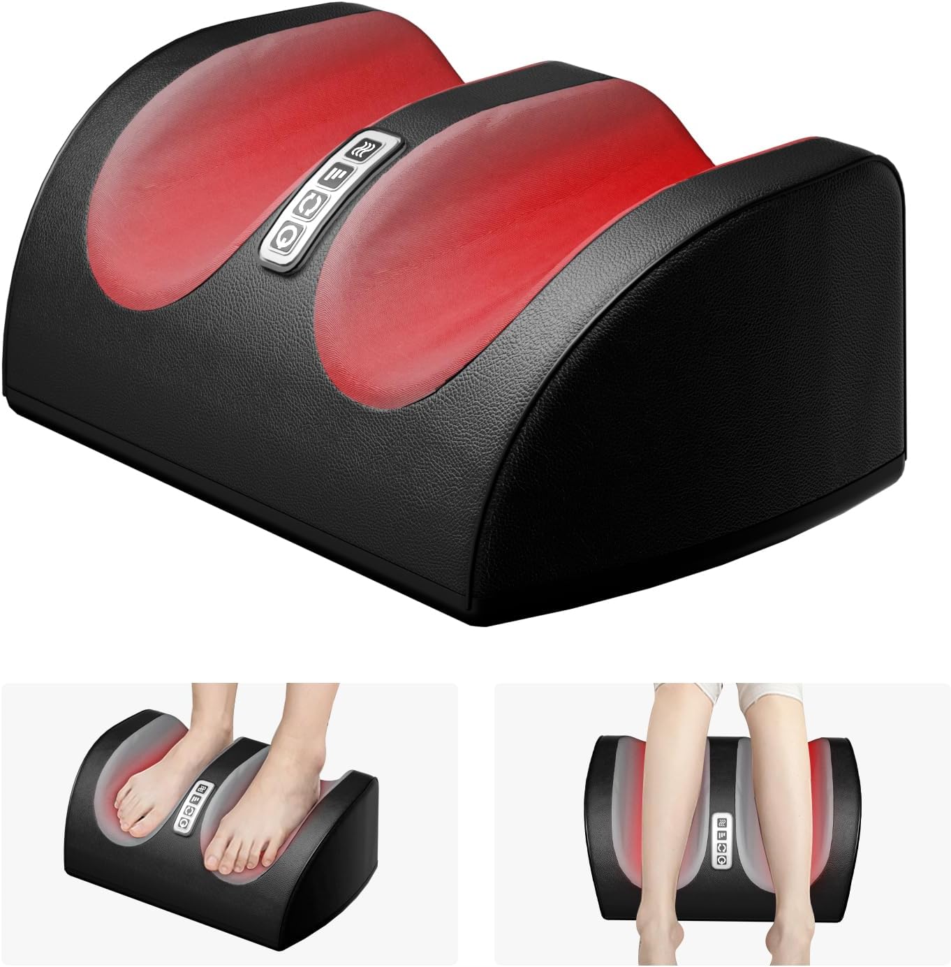 Overall design, premium-feeling presentation, and the product's core identity as a foot and calf massager.