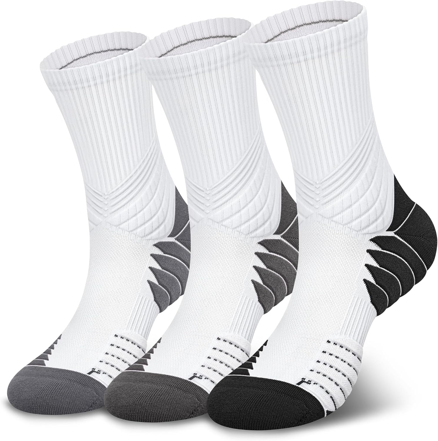 Shows the sock’s basic shape, length, and minimalist solid design, which helps readers quickly understand the product type.