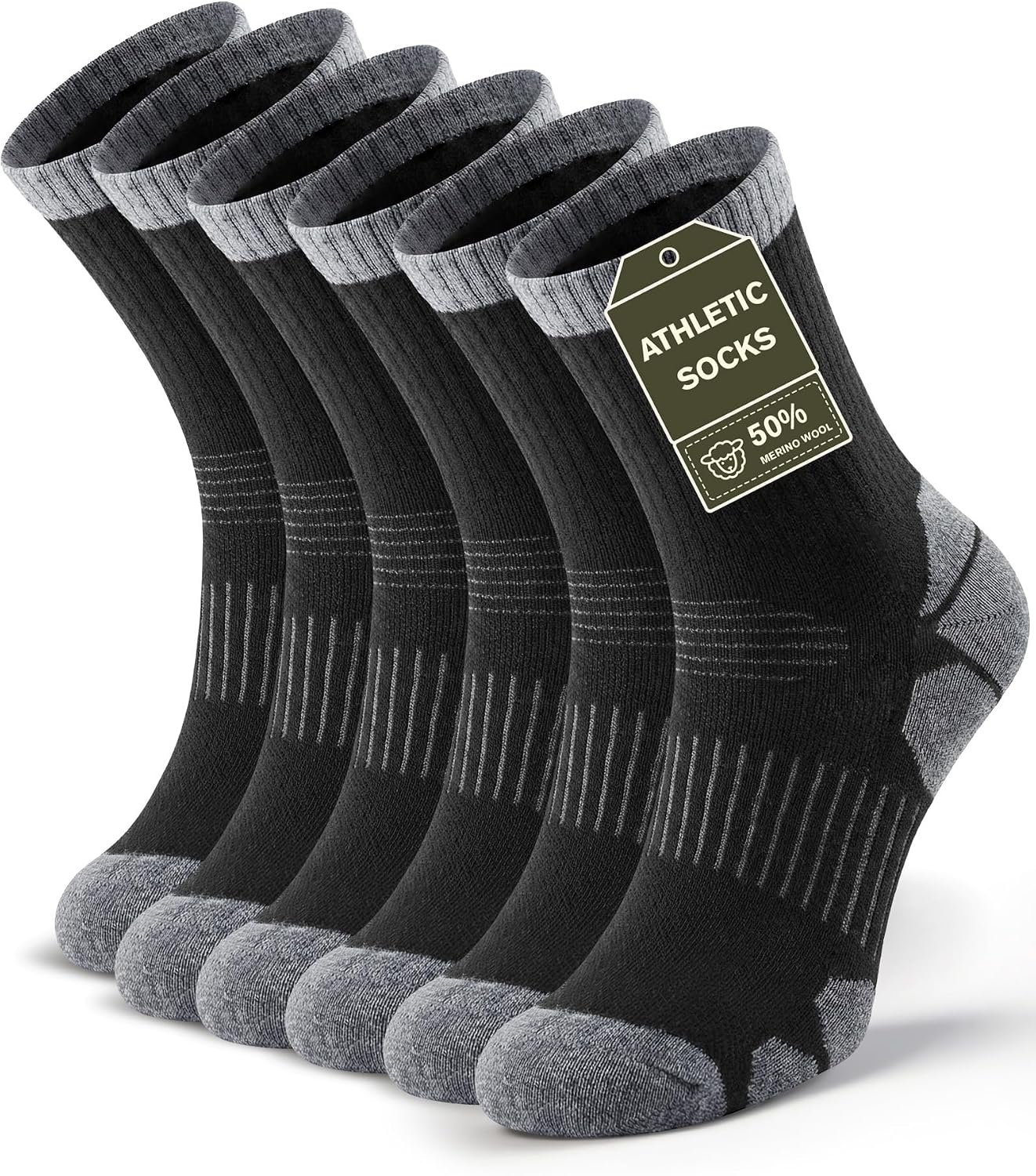 Overall product identity, pack format, and the fact that this is a 3-pair merino wool hiking sock set.