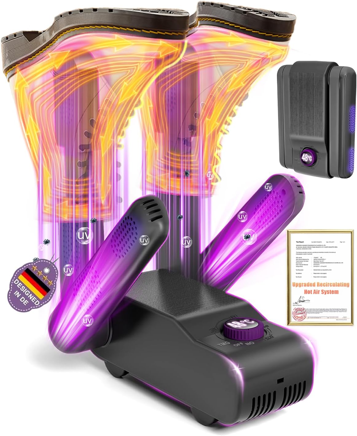 Overall design, portability, and the product’s role as the main shoe drying unit.