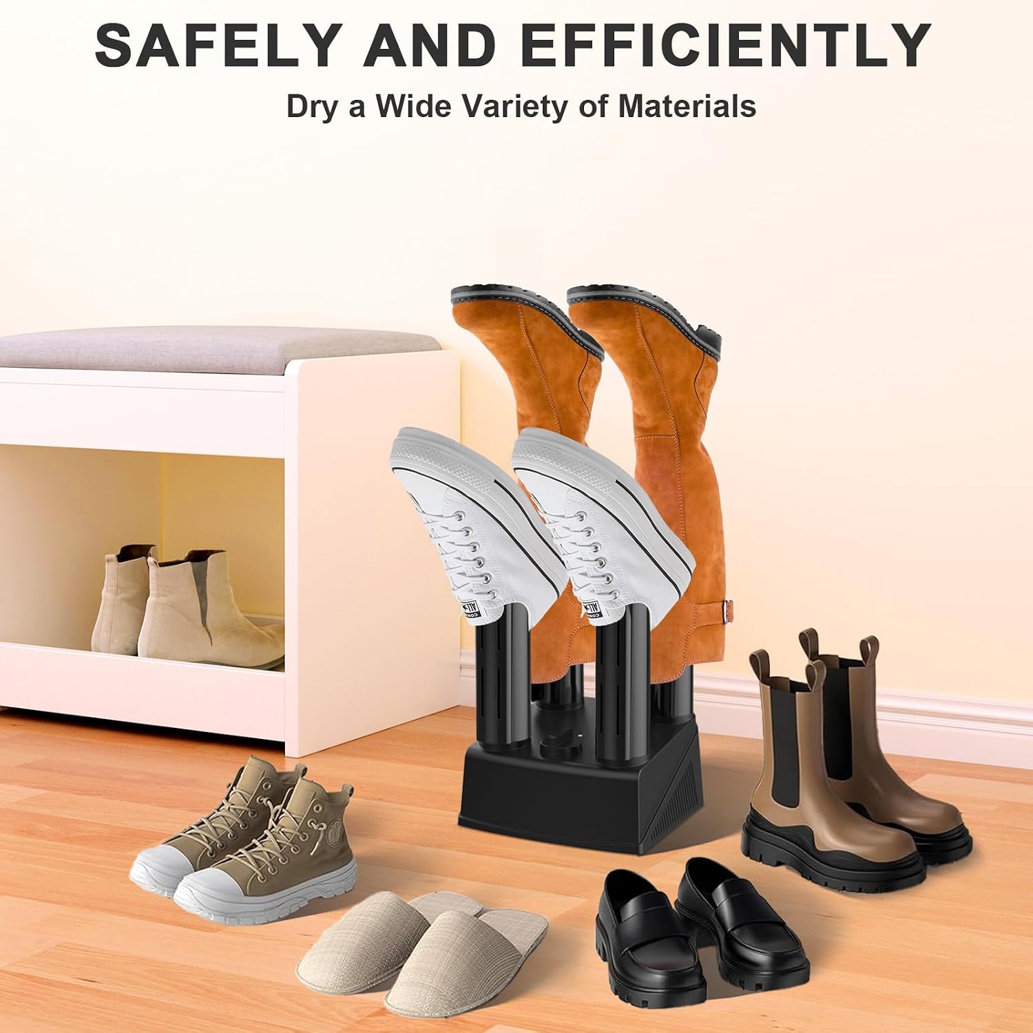 Boot Dryers Shoe Dryer: Boot Warmer And Deodorizer With Fan, Boot Dryer For Work Boots With Timer, Shoe Dryers For Sneakers
