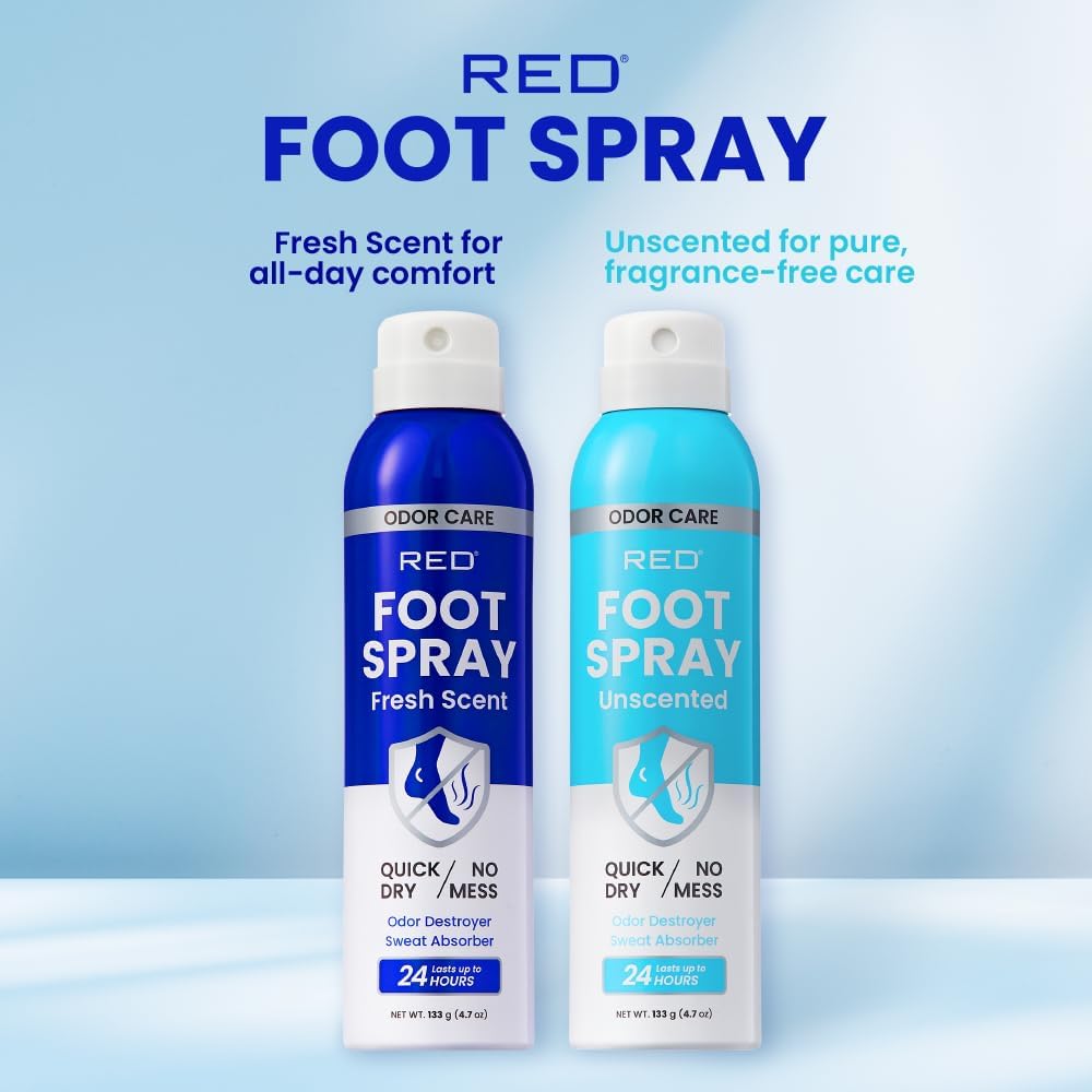 Core benefit messaging such as odor control, quick-dry use, and talc-free positioning.