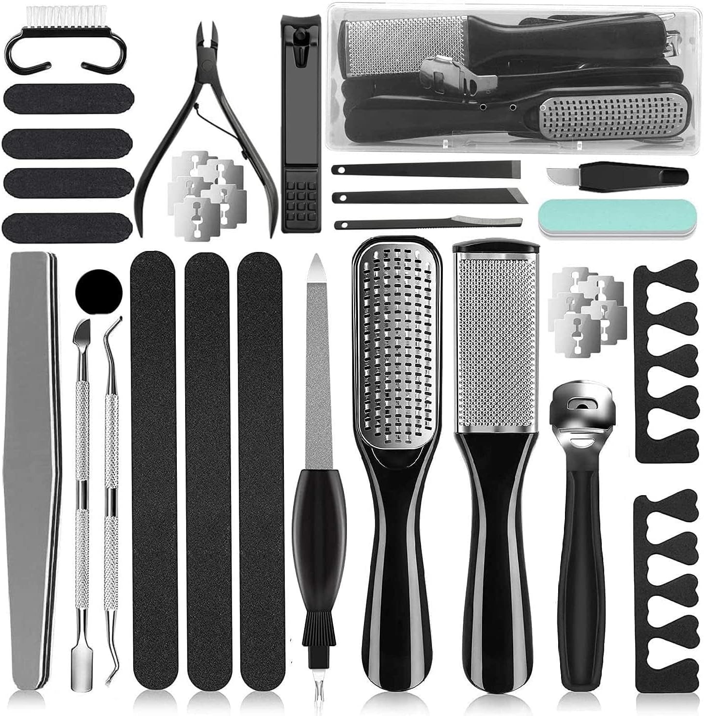 Highlights the breadth of included tools and the overall presentation of the kit.