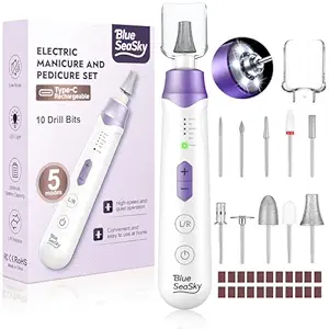 Blueseasky Cordless Electric Nail Drill For Thick Toenail Hand Foot 2000Mah