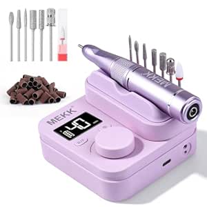 Highlights the overall design, portability, and the fact that this is a complete electric nail drill kit rather than a single tool.
