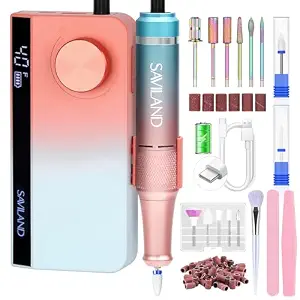 Saviland 40000Rpm Portable Electric Nail Drill For Acrylic Powder And Gel