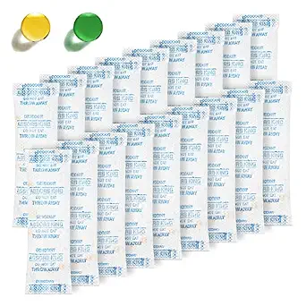 Silica Gel Packs – 150 Packs 5 Gram Desiccant Packs, Moisture Absorbers For Food Storage With Color Indicating, Premium Food Grade Silica Packets For Spices, Jewelry, Shoes, Electronics