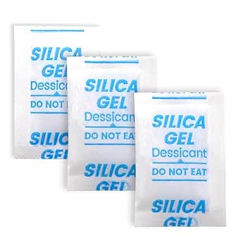 50Pcs 5G Silica Gel Packets, Moisture Absorbers Desiccant Packs For Storage, Clothes, Shoes, Electronics, 3D Printer Filament, Jewelry, Spices, Safes, Tools
