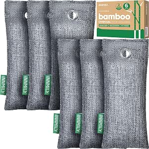 Activated Charcoal Odor Absorber,6 Pack Nature Odor Eliminator For Shoes