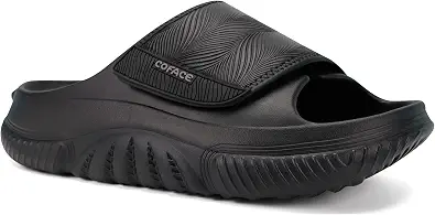 Coface Mens Recovery Sandals Man Orthopedic Plantar Fasciitis Walking Outdoor Slides For Men Comfort Adjustable Thick Cushioned Orthotic Size 7-15