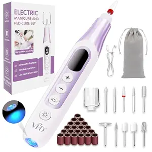 Electric Nail Drill 30,000 Rpm Cordless Nail File Two-In-One Rechargeable