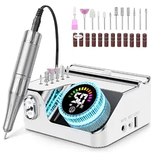 Professional Electric Nail Drill 50000Rpm Corded Nail File Kit,White