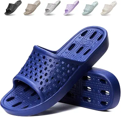 Xomiboe Shower Shoes For Men Women, Quick Dry Shower Slippers For Bathroom
