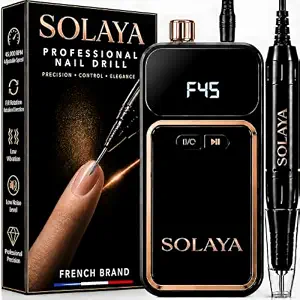 Solaya Precisioncore™ Professional Electric Nail Drill 45000Rpm, Cordless Rechargeable E-File For Acrylic & Gel Nails, Salon-Grade Home Manicure Kit, Gift Box, Masterclass Included, Lifetime Warranty