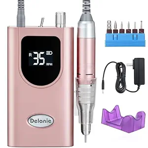 Delanie Electric Nail Drill Professional High Torque 35000 Rpm, Rose Gold