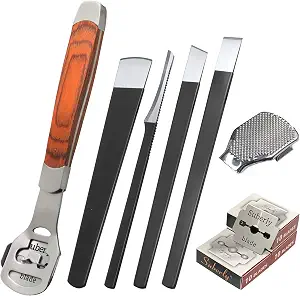 36 Pcs Callus Shaver For Feet Set, Foot Callus Shaver, (1 Stainless Foot File &1 Foot File Heads & 4 Pedicure Knife & 30 Replacement Slices Blades)