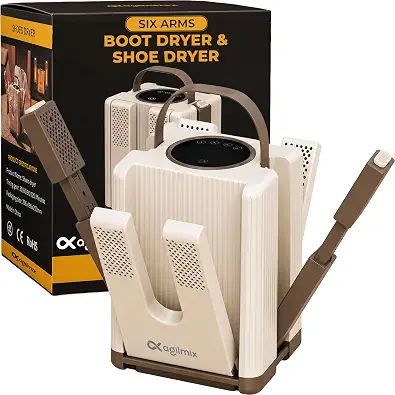 6-Arms Boot Dryer, Shoe Dryer With 3-Pairs Capacity At Once
