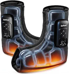 2 Pack 4-In-1 Air Compression Foot Massager With Heat (Fit Size 5-12)