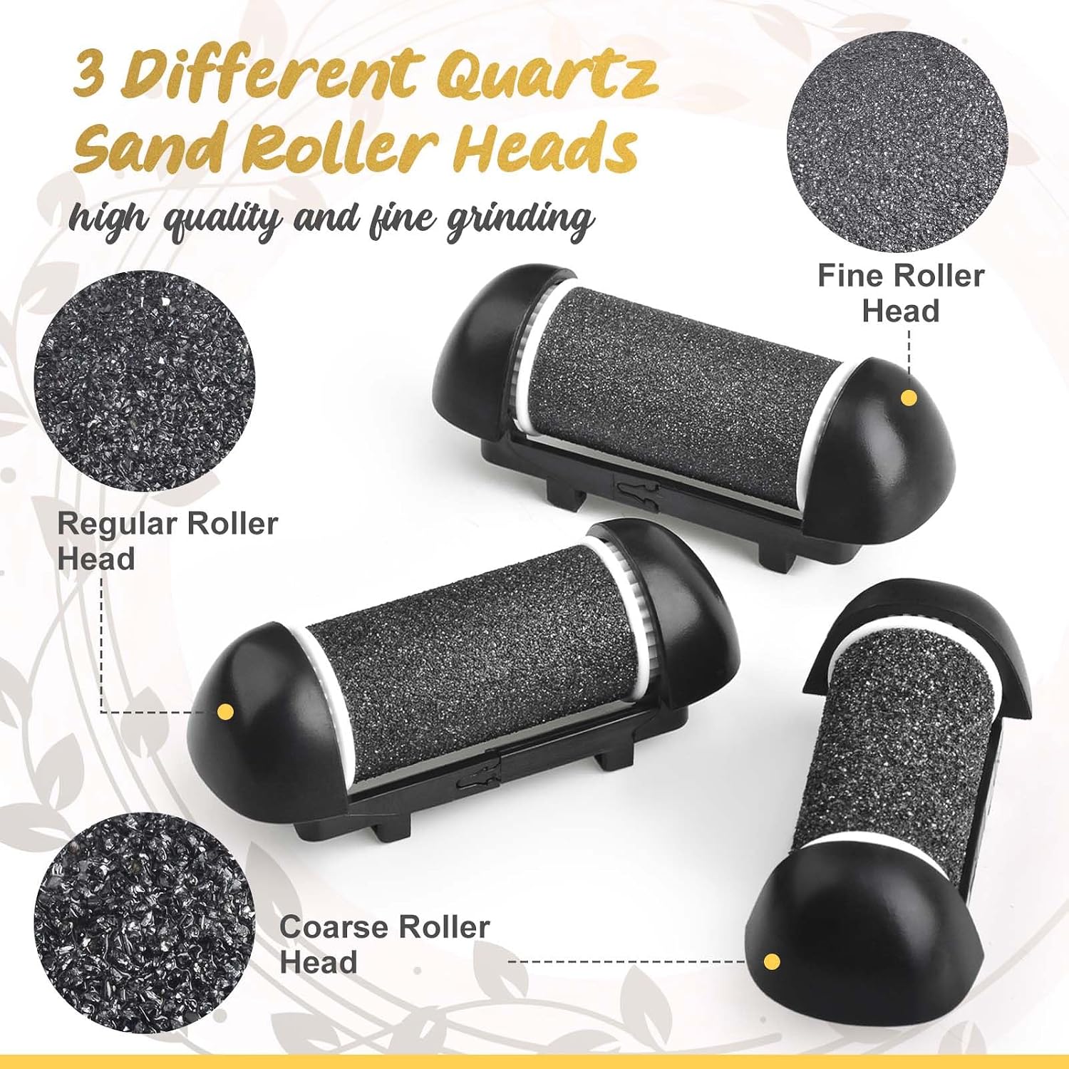Explains the texture variety and helps readers understand the difference between extra coarse, regular coarse, and fine coarse heads.