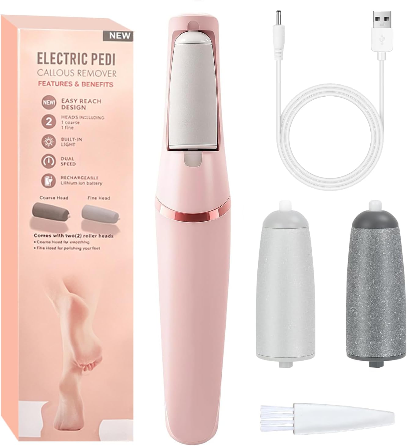 Overall design, portability, and first-impression appeal for at-home foot care.