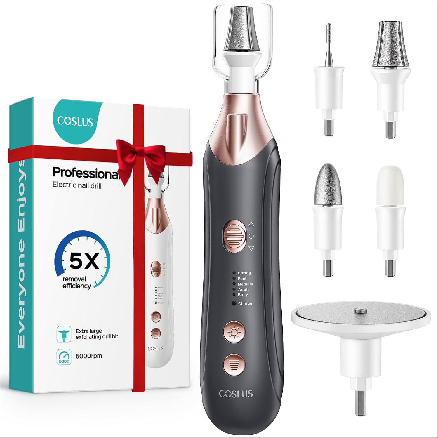 Overall product design, compact cordless form factor, and the fact that it is a complete manicure/pedicure kit.