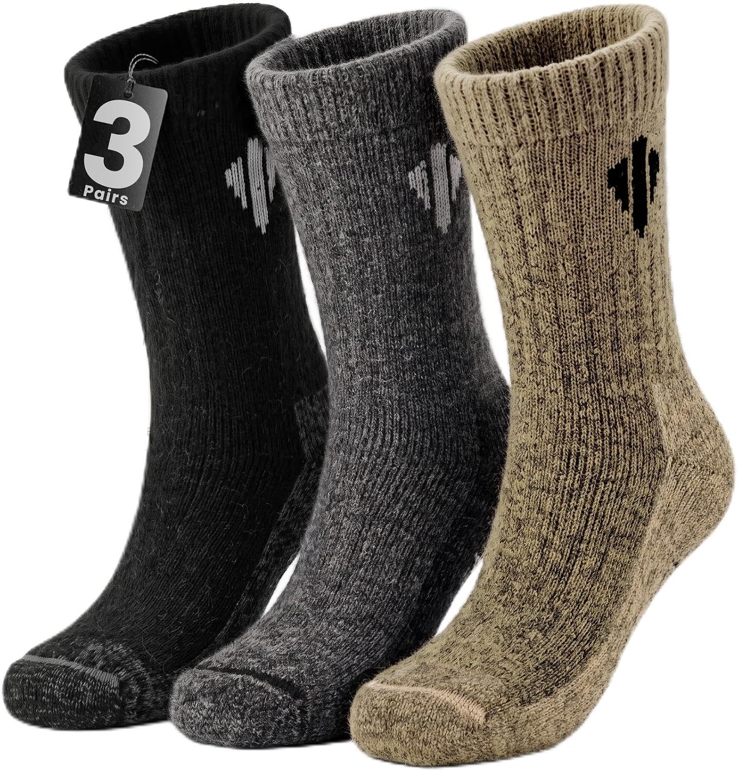 Alpaca Socks For Men & Women, Thick Warm Wool Crew For Hiking