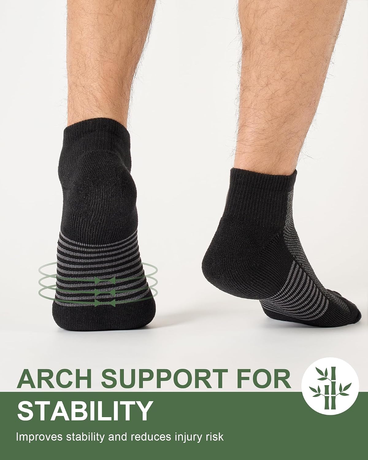 Mens Ankle Socks, 6/8 Pairs Bamboo Running Socks
