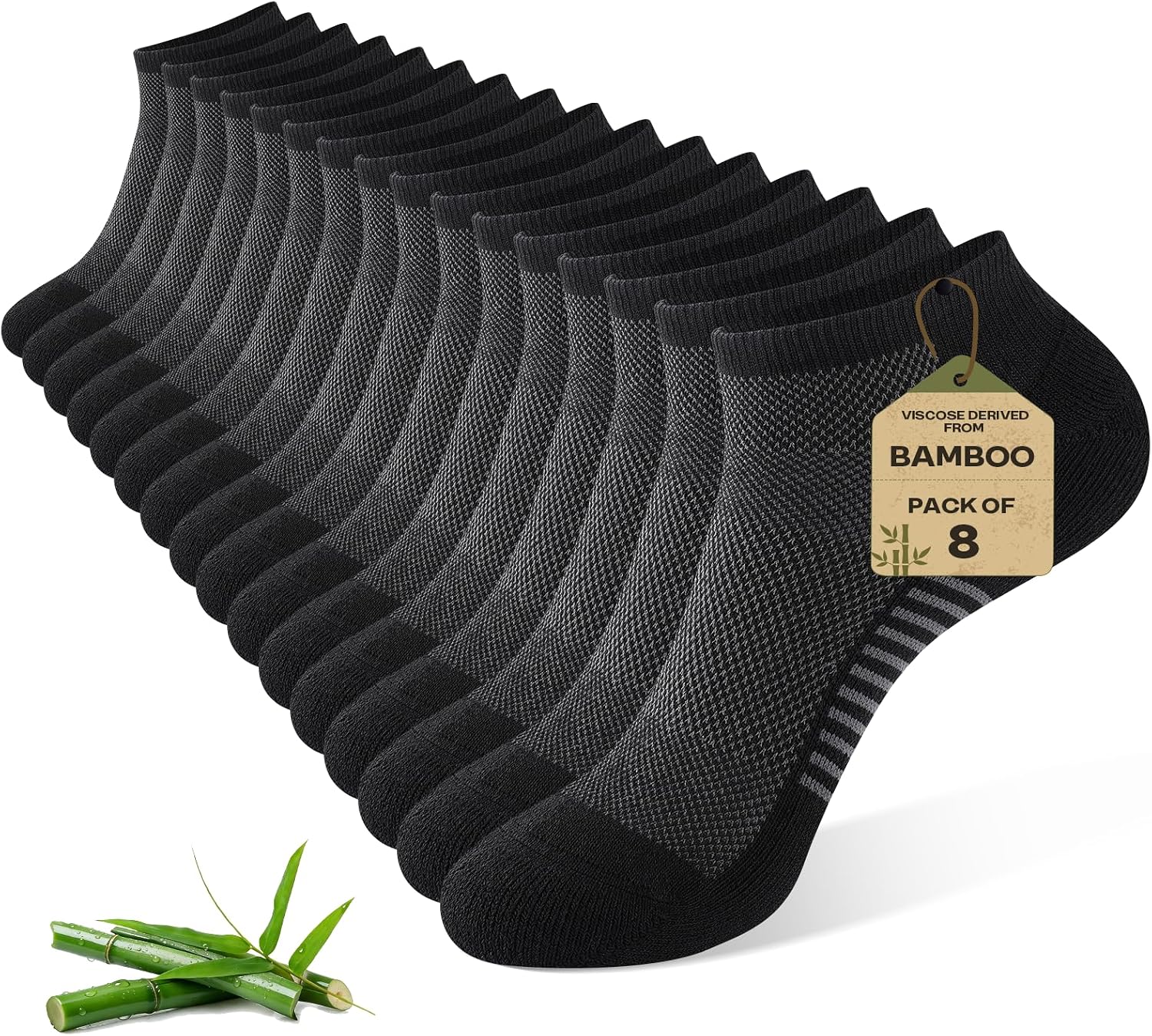 Introduces the product as a value pack of bamboo-blend ankle socks and sets expectations for style and quantity.