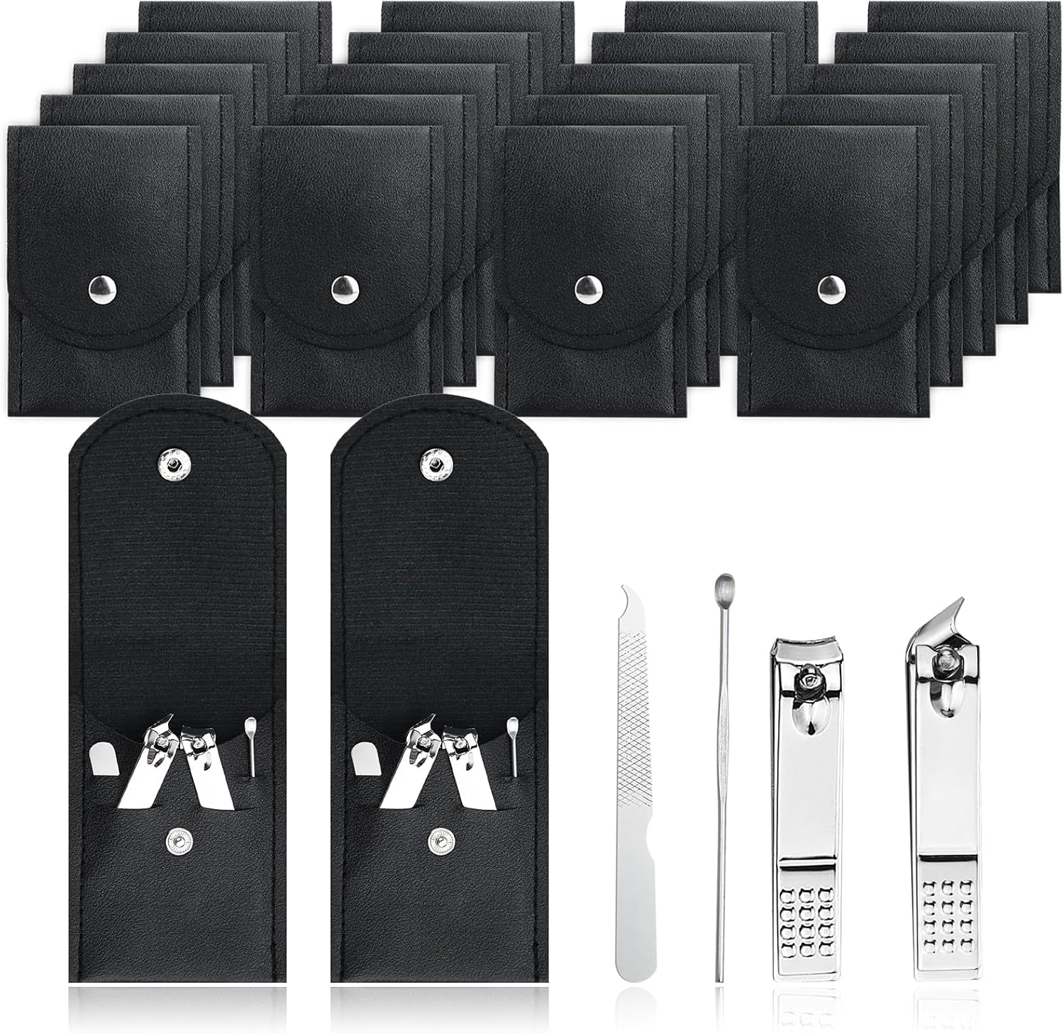 Shows the overall product presentation, package style, and that this is a bulk set rather than a single clipper.