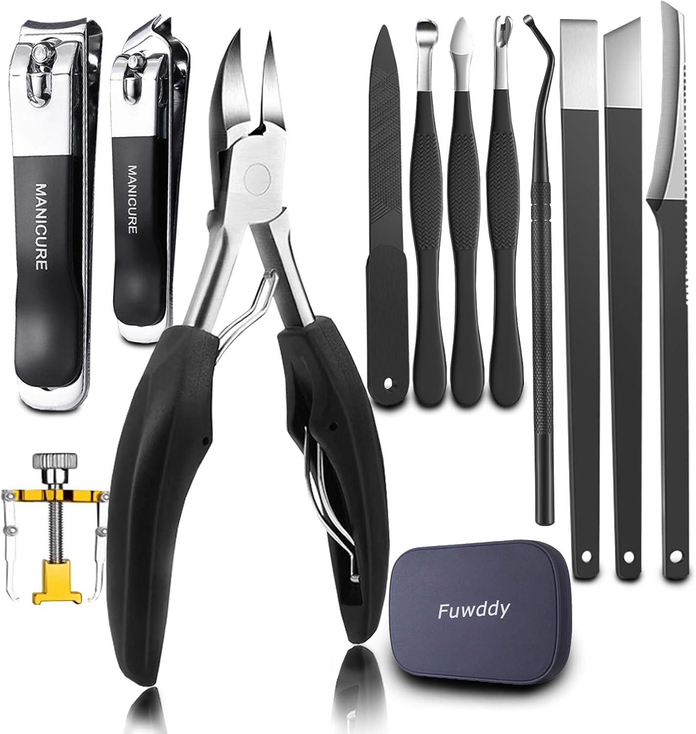 Highlights the complete 12-piece assortment and the overall premium, organized presentation.