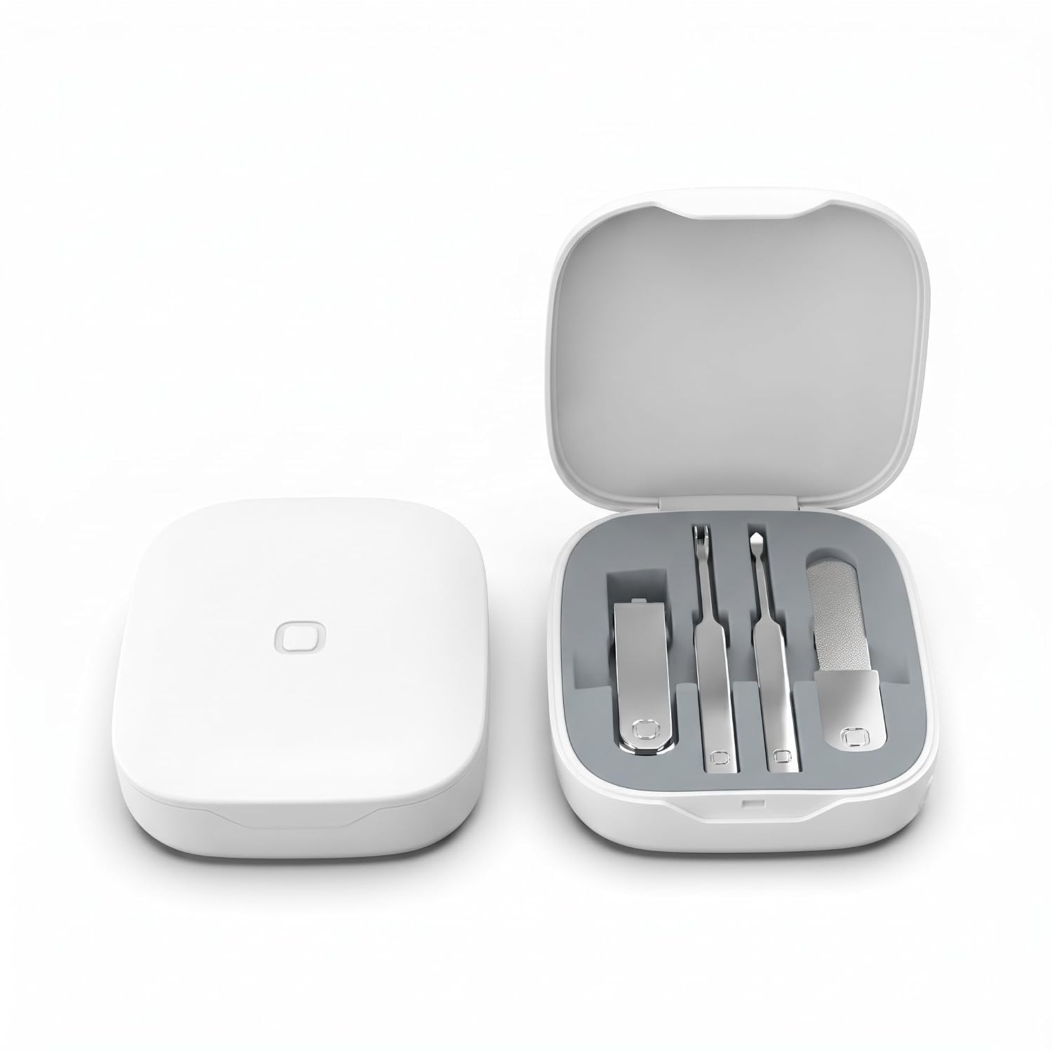 Overall product layout, portability, and the included case with multiple grooming tools.